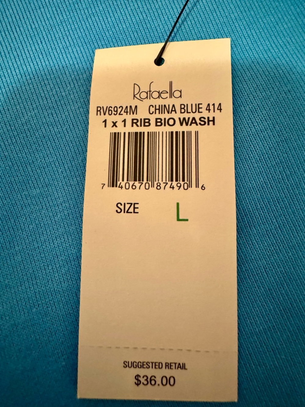 Rafaella Blue 100% Cotton Shirt  **NWT** - Picture 5 of 8